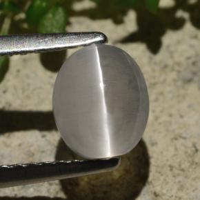 9,17 ctw natürlicher Rauch Sillimanit-Katzenauge, Oval Schliff, Transparent