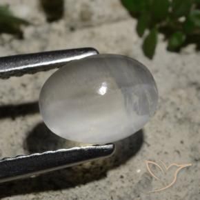 9,17 ctw natürlicher Klares Weiß Sillimanit-Katzenauge, Oval, Transparent