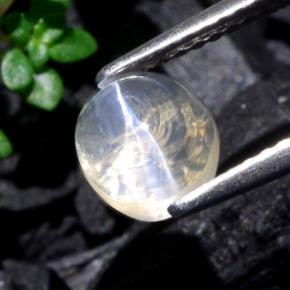 1,93 ctw natürlicher weißer Sillimanite Cat's Eye, Oval Schliff, Transparent