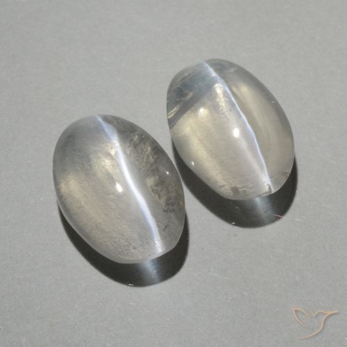 2.02ctw Natürlicher Warmweiß Sillimanit-Katzenauge, Oval, Transparent