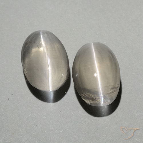 1.90ctw Natürlicher Warmweiß Sillimanit-Katzenauge, Oval, Transparent