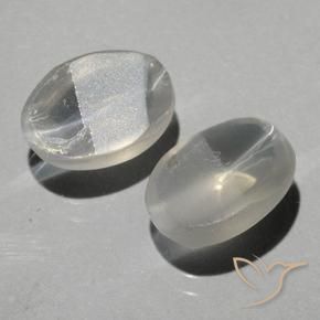 1.99 ct natürliche Warmweiß Sillimanit-Katzenauge-Edelsteine, Oval, Transparent