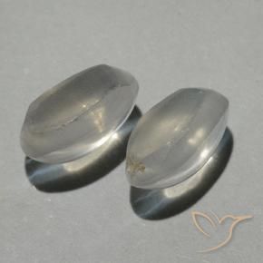 1.80 ct natürliche Warmweiß Sillimanit-Katzenauge-Edelsteine, Oval, Transparent