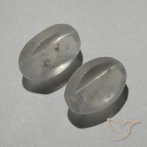 2.03 ct natürliche Warmweiß Sillimanit-Katzenauge-Edelsteine, Oval, Transparent