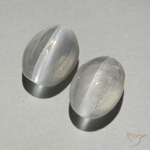 2.36ctw Natürlicher Warmweiß Sillimanit-Katzenauge, Oval, Transparent
