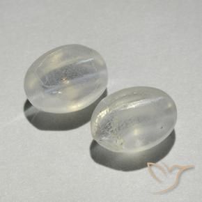 2.36 ct natürliche Warmweiß Sillimanit-Katzenauge-Edelsteine, Oval, Transparent