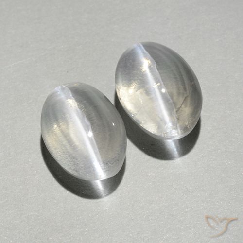 1.89ctw Natürlicher Warmweiß Sillimanit-Katzenauge, Oval, Transparent