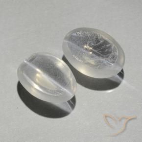 1.89 ct natürliche Warmweiß Sillimanit-Katzenauge-Edelsteine, Oval, Transparent