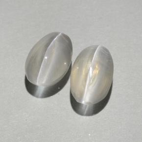 1.76 ct natürliche Rauch Sillimanit-Katzenauge-Edelsteine, Oval Schliff, Transparent
