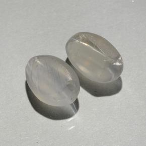 1.76 ct natürliche Rauch Sillimanit-Katzenauge-Edelsteine, Oval Schliff, Transparent