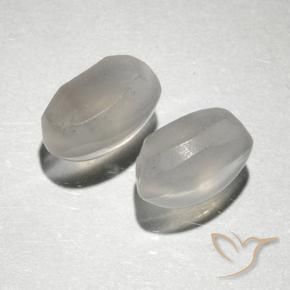 2.18 ct natürliche Warmweiß Sillimanit-Katzenauge-Edelsteine, Oval, Lichtdurchlässig
