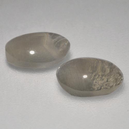 1.95 ct natürliche Grau braun Sillimanit-Katzenauge-Edelsteine, Oval, Transparent