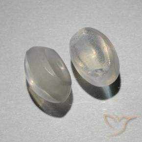 2.25 ct natürliche Warmweiß Sillimanit-Katzenauge-Edelsteine, Oval, Transparent