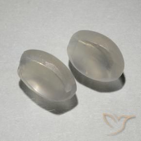 2.10 ct natürliche Warmweiß Sillimanit-Katzenauge-Edelsteine, Oval, Transparent