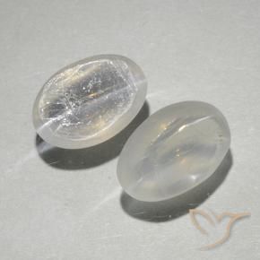 2.00 ct natürliche Weiß Sillimanit-Katzenauge-Edelsteine, Oval, Transparent