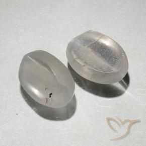 2.32 ct natürliche Warmweiß Sillimanit-Katzenauge-Edelsteine, Oval, Transparent
