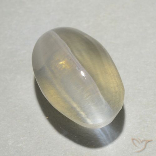 1.39ct Natürlicher hellgelb Sillimanit-Katzenauge, Oval, Transparent