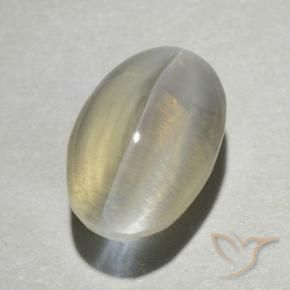 9,17 ctw natürlicher hellgelb Sillimanit-Katzenauge, Oval, Transparent