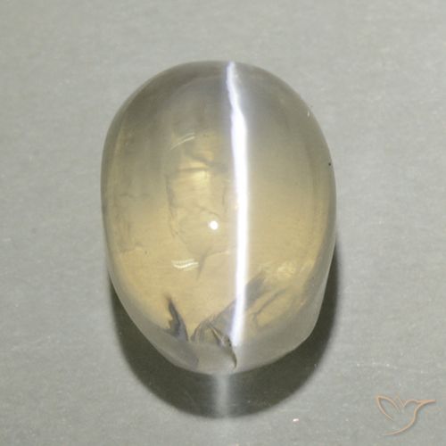 1.71ct Natürlicher hellgelb Sillimanit-Katzenauge, Oval, Transparent