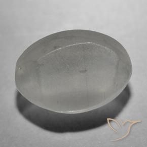9,17 ctw natürlicher Sehr helles Grau Sillimanit-Katzenauge, Oval, Transparent