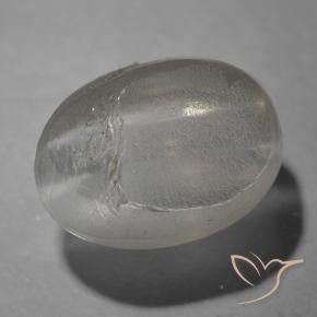 9,17 ctw natürlicher Sehr helles Grau Sillimanit-Katzenauge, Oval, Transparent