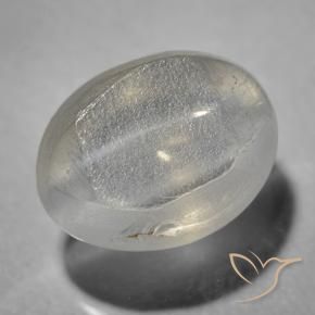 9,17 ctw natürlicher Sehr helles Grau Sillimanit-Katzenauge, Oval, Transparent