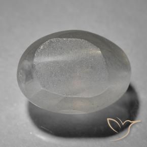 9,17 ctw natürlicher Sehr helles Grau Sillimanit-Katzenauge, Oval, Transparent
