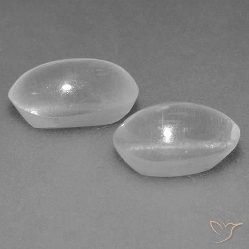 2.08 ct natürliche Weiß Sillimanit-Katzenauge-Edelsteine, Oval, Transparent