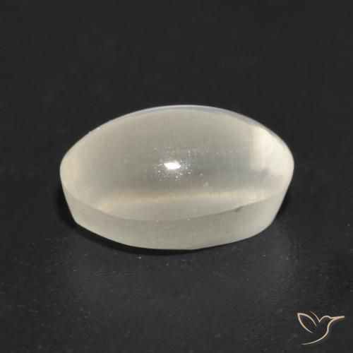 9,17 ctw natürlicher Sehr helles Grau Sillimanit-Katzenauge, Oval, Transparent