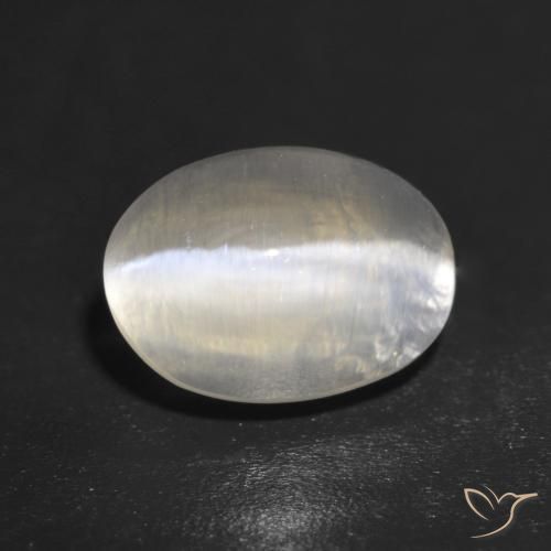 9,17 ctw natürlicher Warmweiß Sillimanit-Katzenauge, Oval, Transparent