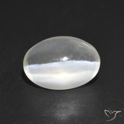 9,17 ctw natürlicher Weiß Sillimanit-Katzenauge, Oval, Transparent