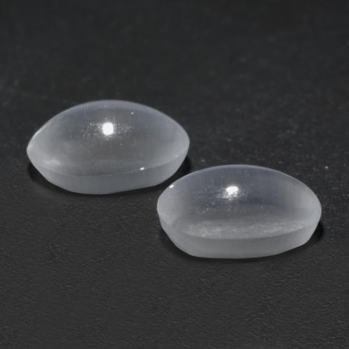 2,45 ct natürliche weißer Sillimanite Cat's Eye-Edelsteine, Oval Schliff, Transparent
