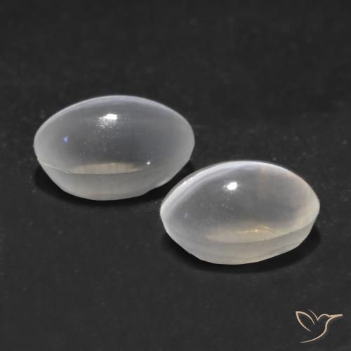 2.20 ct natürliche Klares Weiß Sillimanit-Katzenauge-Edelsteine, Oval, Transparent