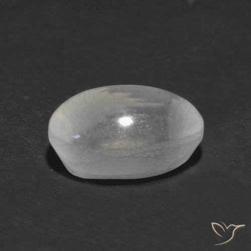 9,17 ctw natürlicher Klares Weiß Sillimanit-Katzenauge, Oval, Transparent