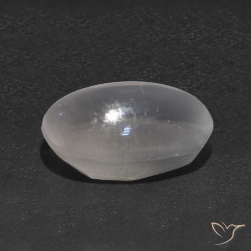 9,17 ctw natürlicher Klares Weiß Sillimanit-Katzenauge, Oval, Transparent