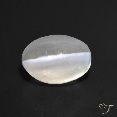 9,17 ctw natürlicher Weiß Sillimanit-Katzenauge, Oval, Transparent