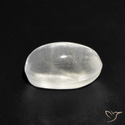 9,17 ctw natürlicher Sehr helles Grau Sillimanit-Katzenauge, Oval, Transparent