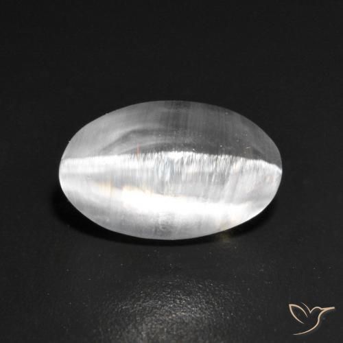 9,17 ctw natürlicher Weiß Sillimanit-Katzenauge, Oval, Transparent