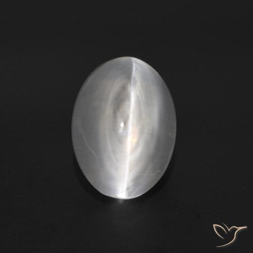 1.16ct Natürlicher Weiß Sillimanit-Katzenauge, Oval, Transparent