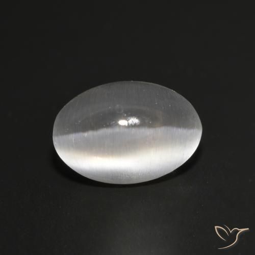 9,17 ctw natürlicher Weiß Sillimanit-Katzenauge, Oval, Transparent