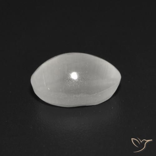 9,17 ctw natürlicher Weiß Sillimanit-Katzenauge, Oval, Transparent