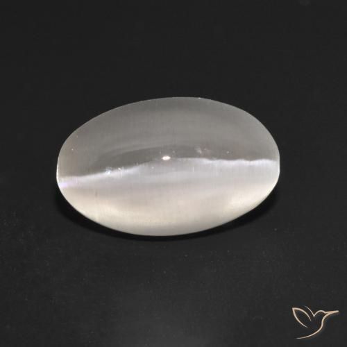 9,17 ctw natürlicher Sehr helles Grau Sillimanit-Katzenauge, Oval, Transparent