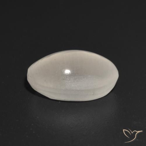 9,17 ctw natürlicher Sehr helles Grau Sillimanit-Katzenauge, Oval, Transparent