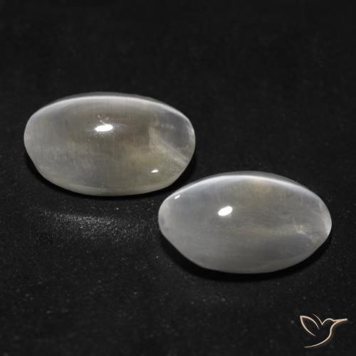 1.94 ct natürliche Sehr helles Grau Sillimanit-Katzenauge-Edelsteine, Oval, Transparent