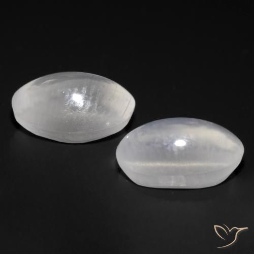 1.72 ct natürliche Weiß Sillimanit-Katzenauge-Edelsteine, Oval, Transparent