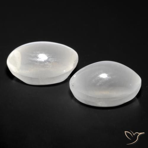 2.20 ct natürliche Weiß Sillimanit-Katzenauge-Edelsteine, Oval, Transparent