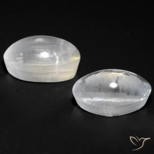 1.70 ct natürliche Weiß Sillimanit-Katzenauge-Edelsteine, Oval, Transparent