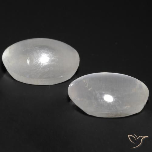 1.67 ct natürliche Weiß Sillimanit-Katzenauge-Edelsteine, Oval, Transparent