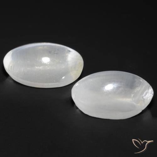2.46 ct natürliche Weiß Sillimanit-Katzenauge-Edelsteine, Oval, Transparent