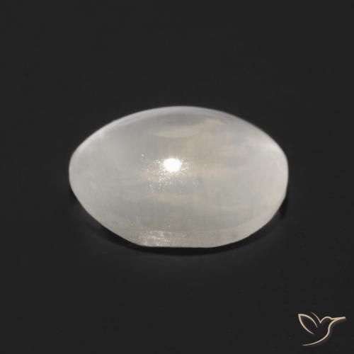 9,17 ctw natürlicher Sehr helles Grau Sillimanit-Katzenauge, Oval, Transparent